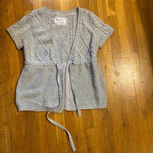 Aeropostale Gray/Silver Short Sleeve Tie Sweater Size XL-FINAL PRICE